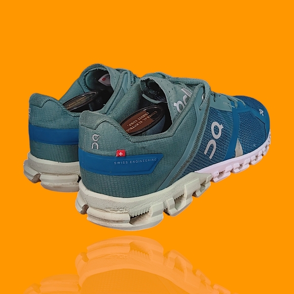 On Cloud Men's Cloudflow Men's Sea Blue Mesh Running  Sneakers Size 8 GUC - Picture 7 of 15